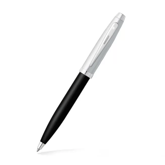 Sheaffer Gift Set 100 9313 Ballpoint Pen with Business Card Holder Glossy Black with Chrome Trims