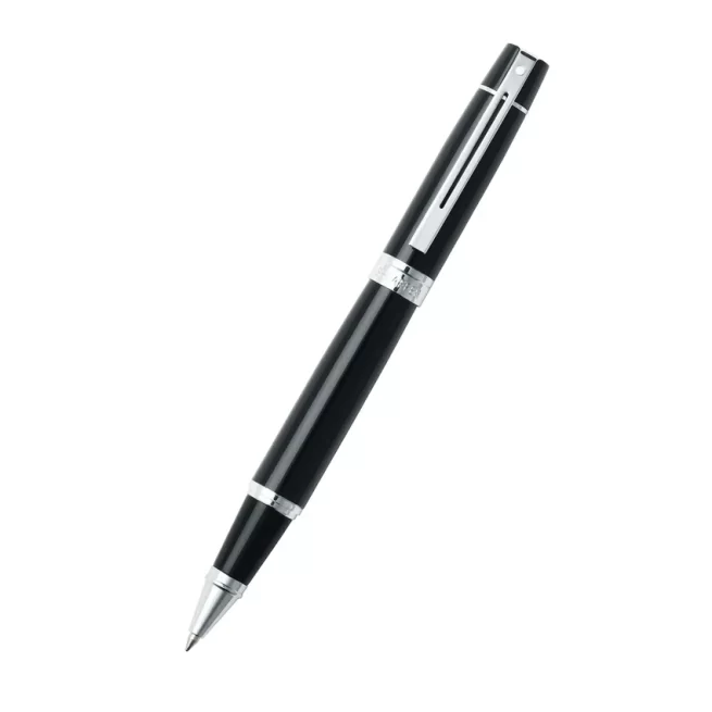 Sheaffer Gift 300 9312 Rollerball Pen Glossy Black with Chrome-Plated Trim
