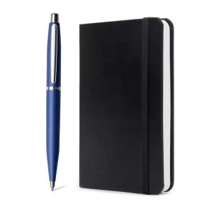 Sheaffer 9401 Gift Set VFM Ballpoint Pen with A6 Notebook Neon Blue with Chrome Trims