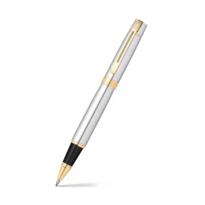 Sheaffer 9342 Gift 300 Rollerball Pen Bright Chrome with Gold Tone Trim