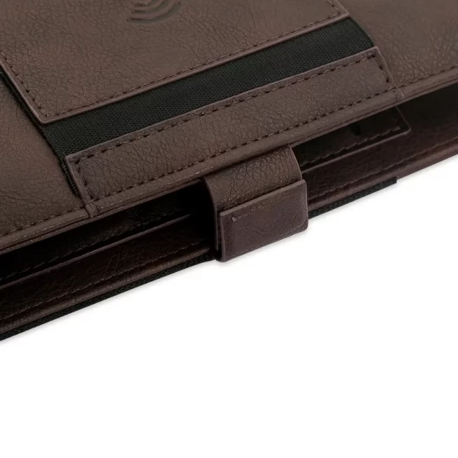 Pennline Superbook-Mini Organiser with Wireless Charging and 4000mAh Powerbank - Coffee Brown