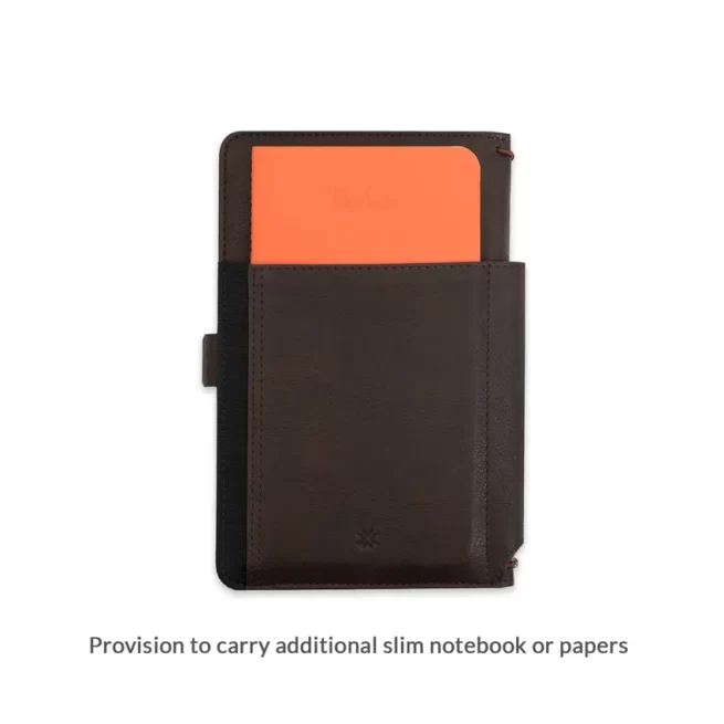 Pennline Superbook-Mini Organiser with Wireless Charging and 4000mAh Powerbank - Coffee Brown