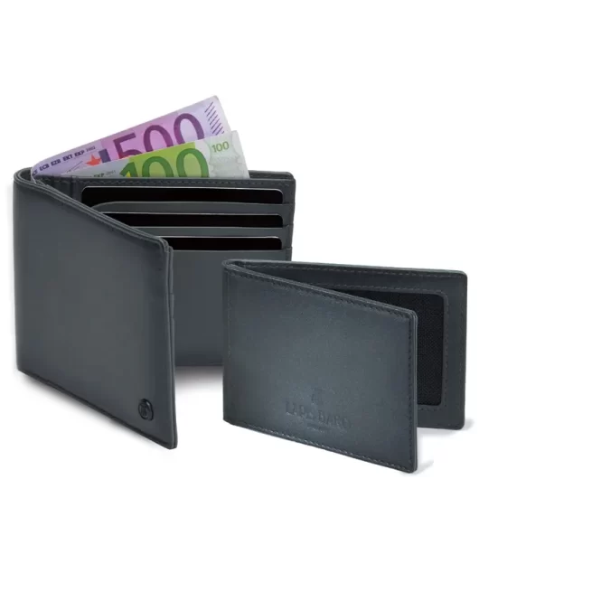 Lapis Bard Gift Set Torque Ballpoint Pen with Ducorium Graphite Wallet Black with Black Trims