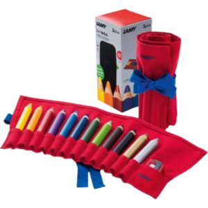 3plus-12 coloured pencils in fabric roll and sharpener LAMY Z 80 included-&lrm;1226066