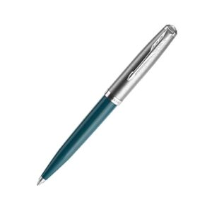 Parker 51 Teal Blue Chrome Trim Ballpoint Pen &lrm;8901198700012