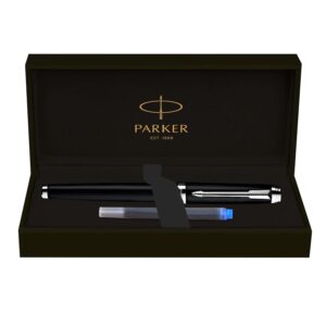 Parker Ambient Lacque Black Chrome Trim Fountain Pen &lrm;9000014120
