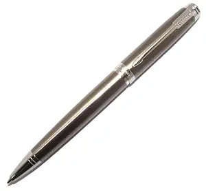Parker Ambient Ambient Gun Metal Chrome Trim Ballpoint Pen &lrm;9000032910