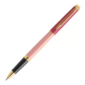 Waterman H&eacute;misph&egrave;re Colour Blocking Pink Gold Trim Rollerball Pen