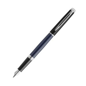Waterman H&eacute;misph&egrave;re Colour Blocking Black & Blue Chrome Trim Fountain Pen &lrm;8901198913764