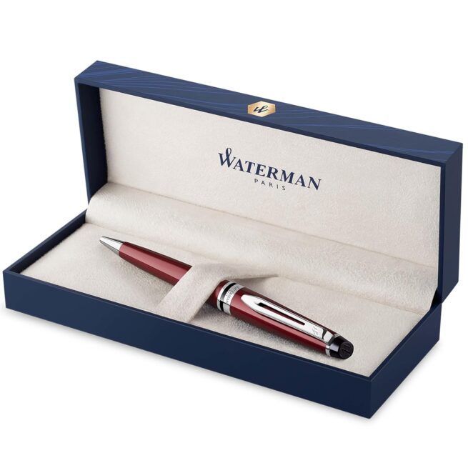 Waterman Expert DARK RED CHROME TRIM Ballpoint Pen 2093653