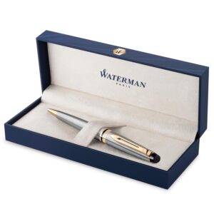 Waterman Expert STAINLESS STEEL GOLD TRIM Ballpoint Pen &lrm;S0952000