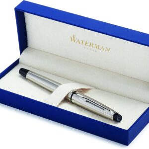 Waterman Expert STAINLESS STEEL CHROME TRIM Rollerball Pen &lrm;3501170952085