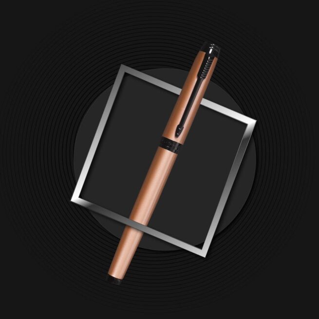 Parker Ambient Ambient Rose Gold Black Metal Trim Rollerball Pen 9000032909