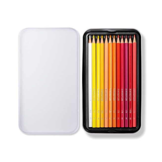 plus Metal box of 36 Coloured pencils-175 M36