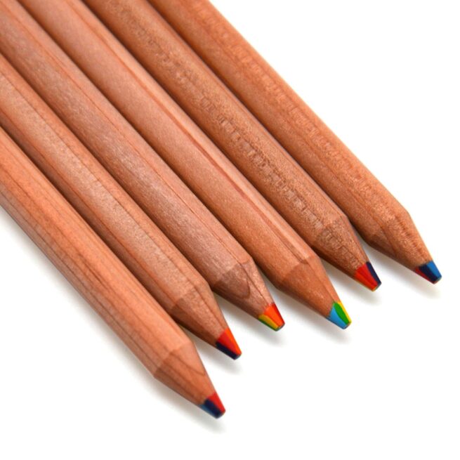 plus Packaging of 6 Coloured pencils-DFGG