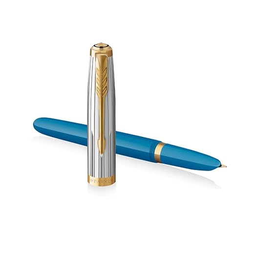 Parker 51 Turquoise Gold Trim Fountain Pen 8901198710097
