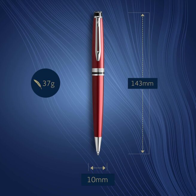 Waterman Expert DARK RED CHROME TRIM Ballpoint Pen 2093653