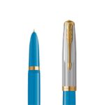Parker 51 Turquoise Gold Trim Fountain Pen 8901198710097