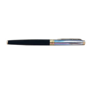 Parker Aster Contemporary Black & Chrome ā Gold Trim Rollerball Pen 8902298161352